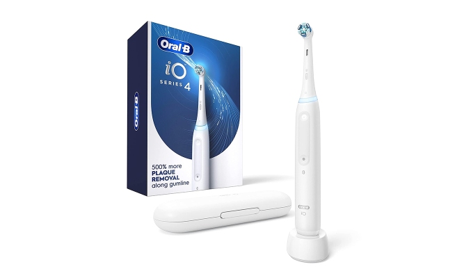 A close up of the Oral-B iO Series 4 Electric Toothbrush.