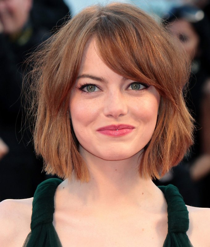 best haircuts for round faces wavy bob