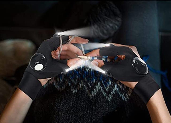 Best last-minute Father's Day gifts on Amazon: A man wears a pair of LED-lit gloves