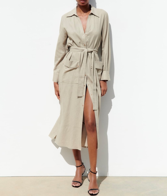 Zara Pieces for Summer: Zara Linen Blend Midi Dress
