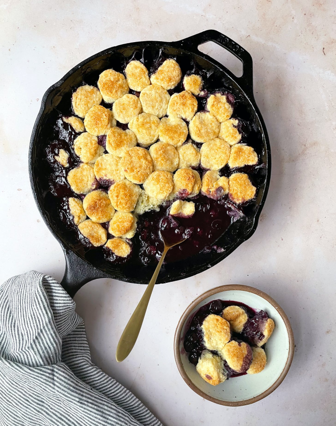 lazy summer entertaining recipes easiest ever blueberry biscuit cobbler