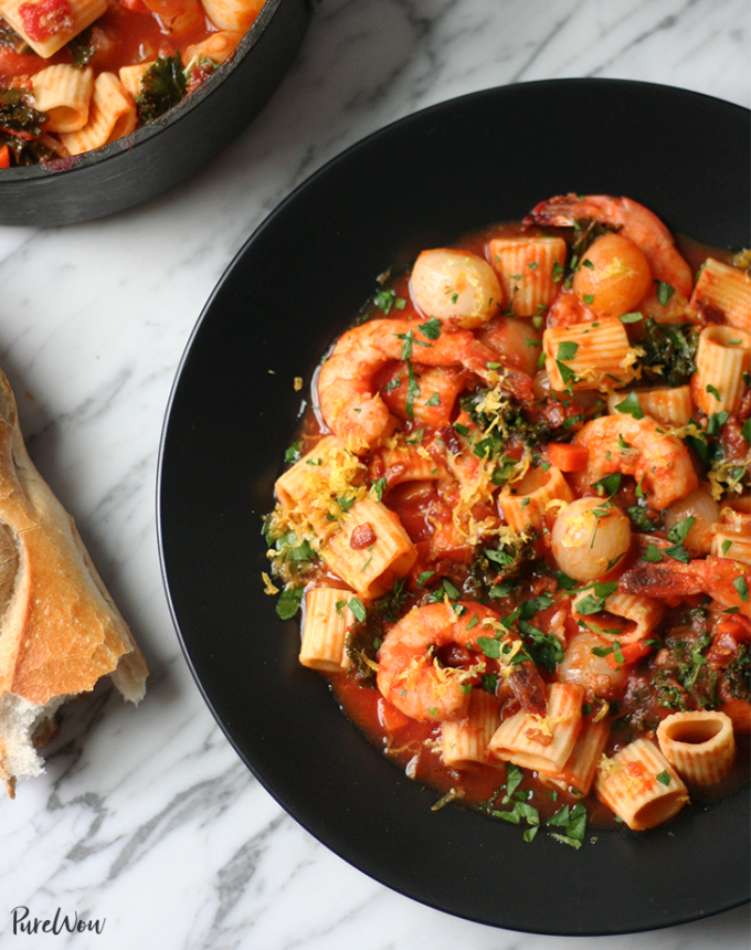 lazy summer entertaining recipes shrimp and pasta stew