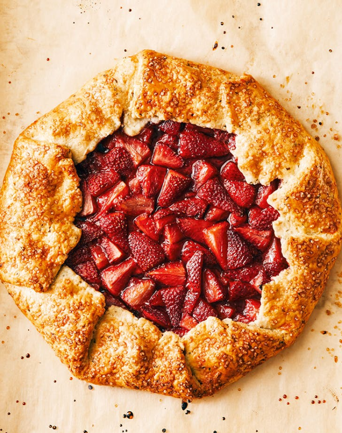 lazy summer entertaining recipes strawberry galette with whipped cream